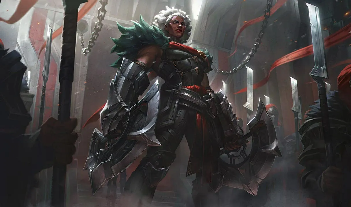 Ambessa ARAM build: Ambessa, Matriarch of War, splash art