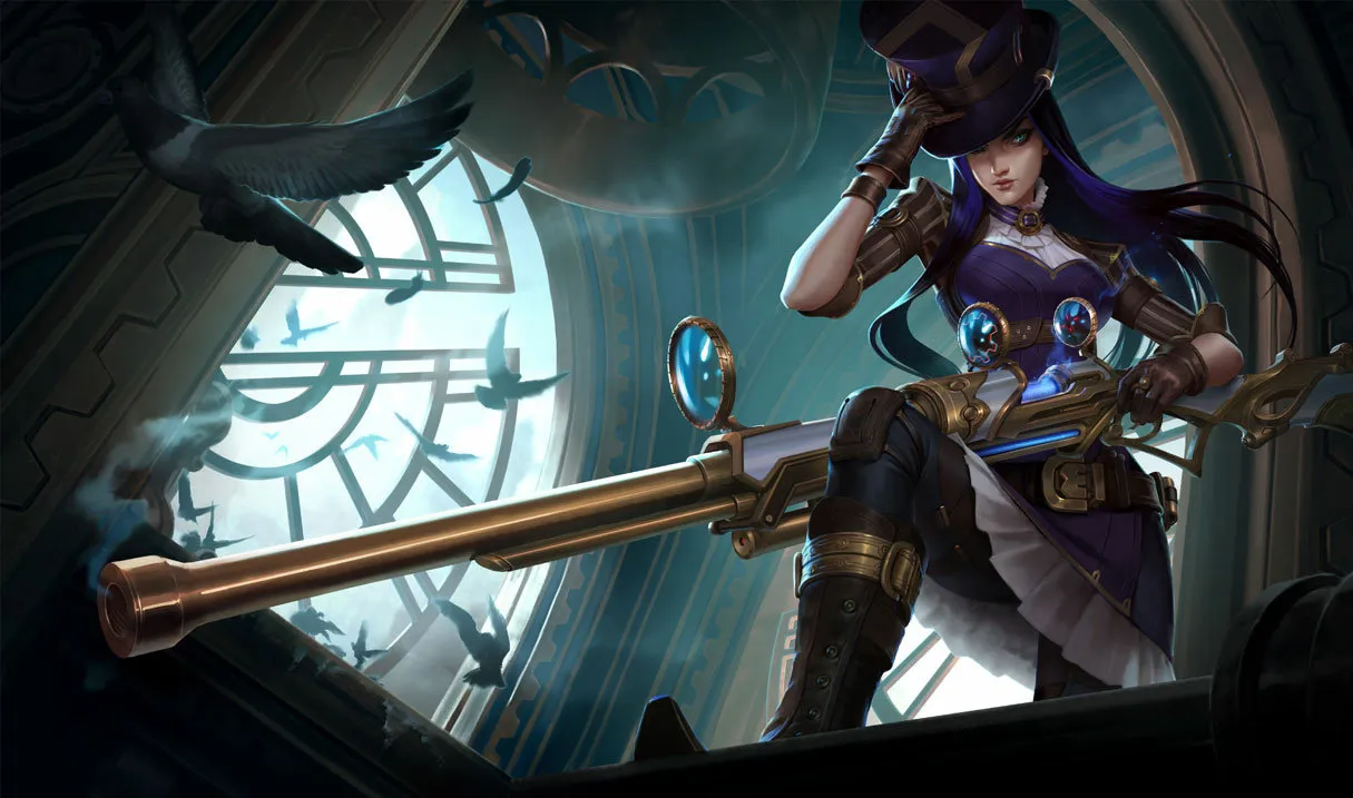 Caitlyn ARAM build: Caitlyn, the Sheriff of Piltover, splash art