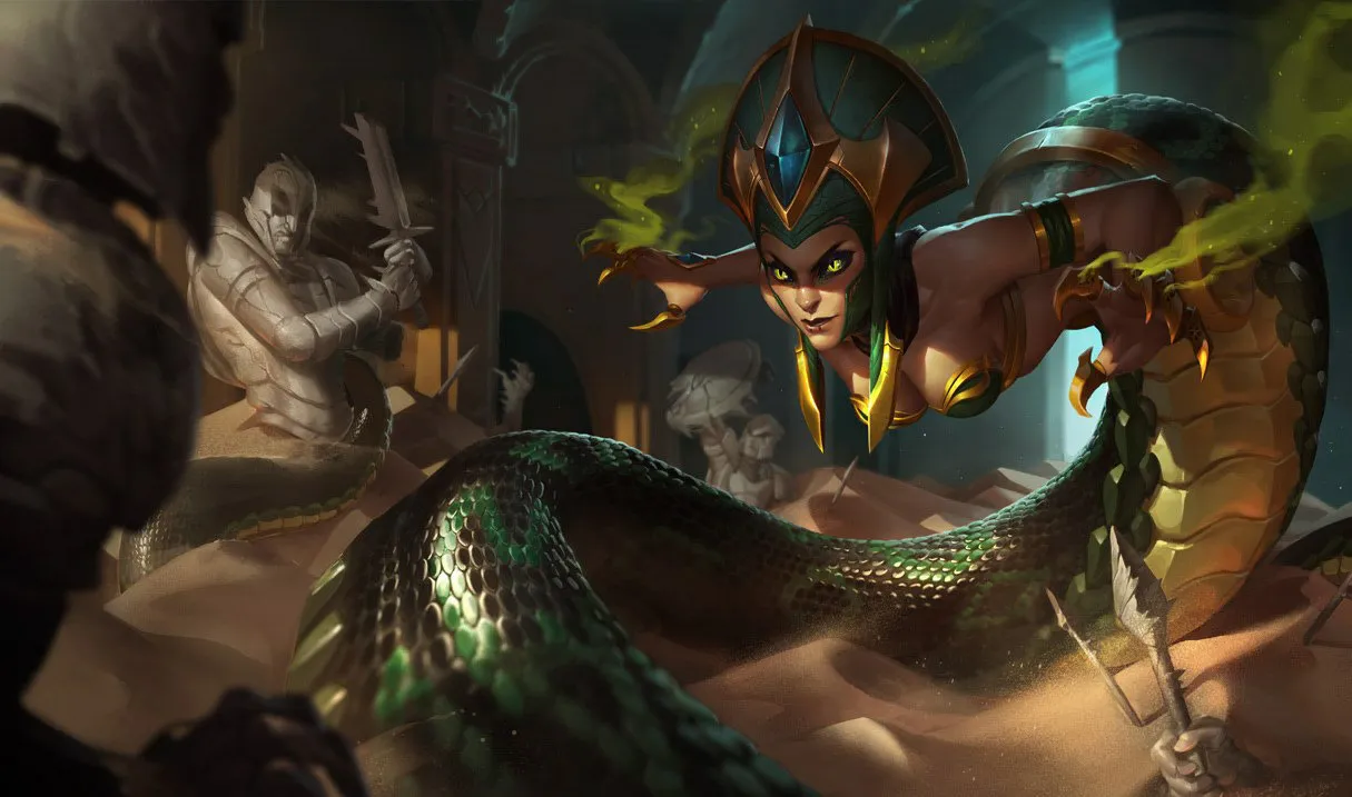 Cassiopeia counters: Cassiopeia, the Serpent's Embrace, splash art