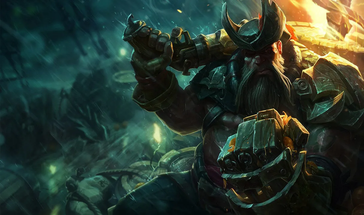 Gangplank ARAM build: Gangplank, the Saltwater Scourge, splash art
