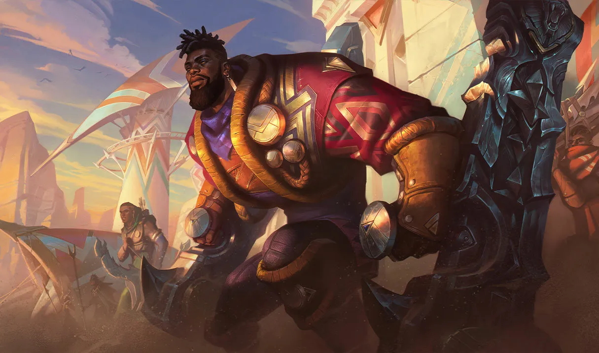 K'Sante counters: K'Sante, the Pride of Nazumah, splash art