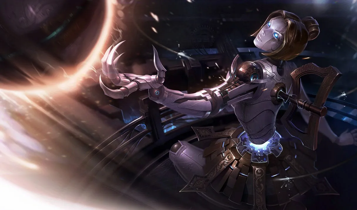 Orianna counters: Orianna, the Lady of Clockwork, splash art
