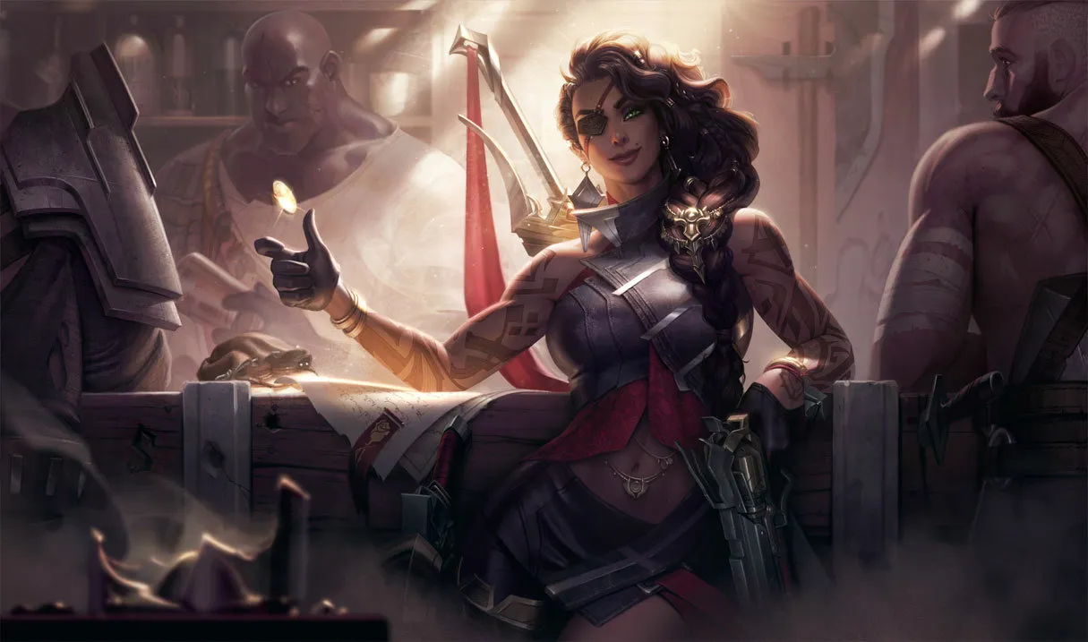 Samira counters: Samira, the Desert Rose, splash art