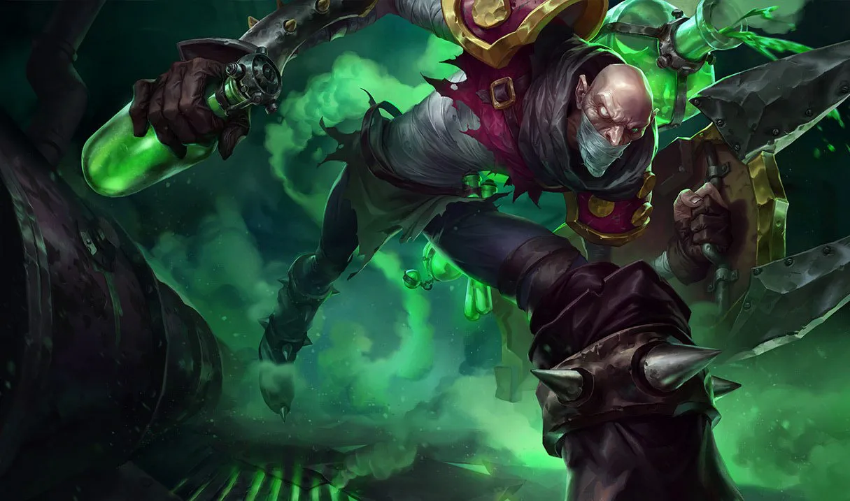 Singed counters: Singed, the Mad Chemist, splash art