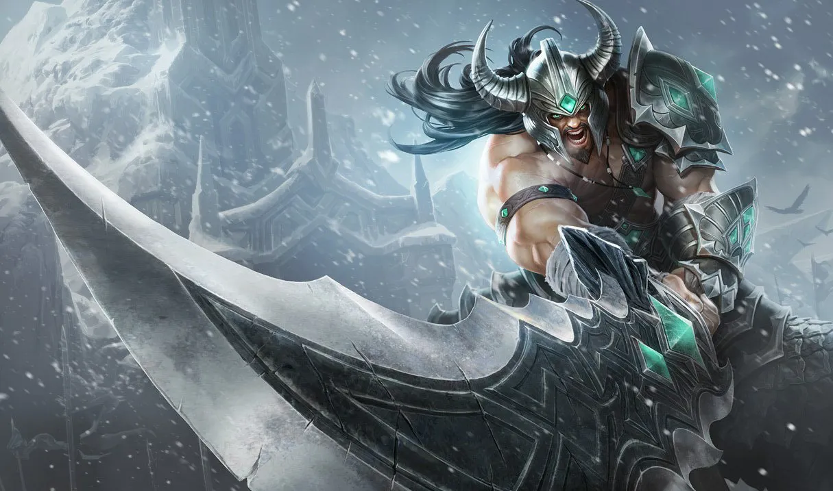 Tryndamere counters: Tryndamere, the Barbarian King, splash art