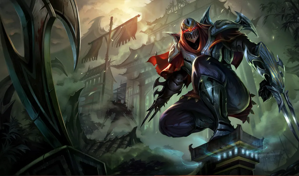 Zed counters: Zed, the Master of Shadows, splash art