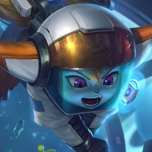 Astronaut Poppy Tile