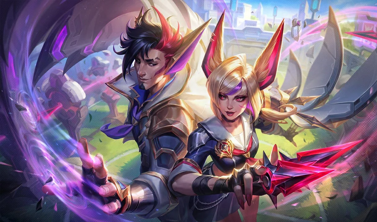 Battle Academia Rakan splash art