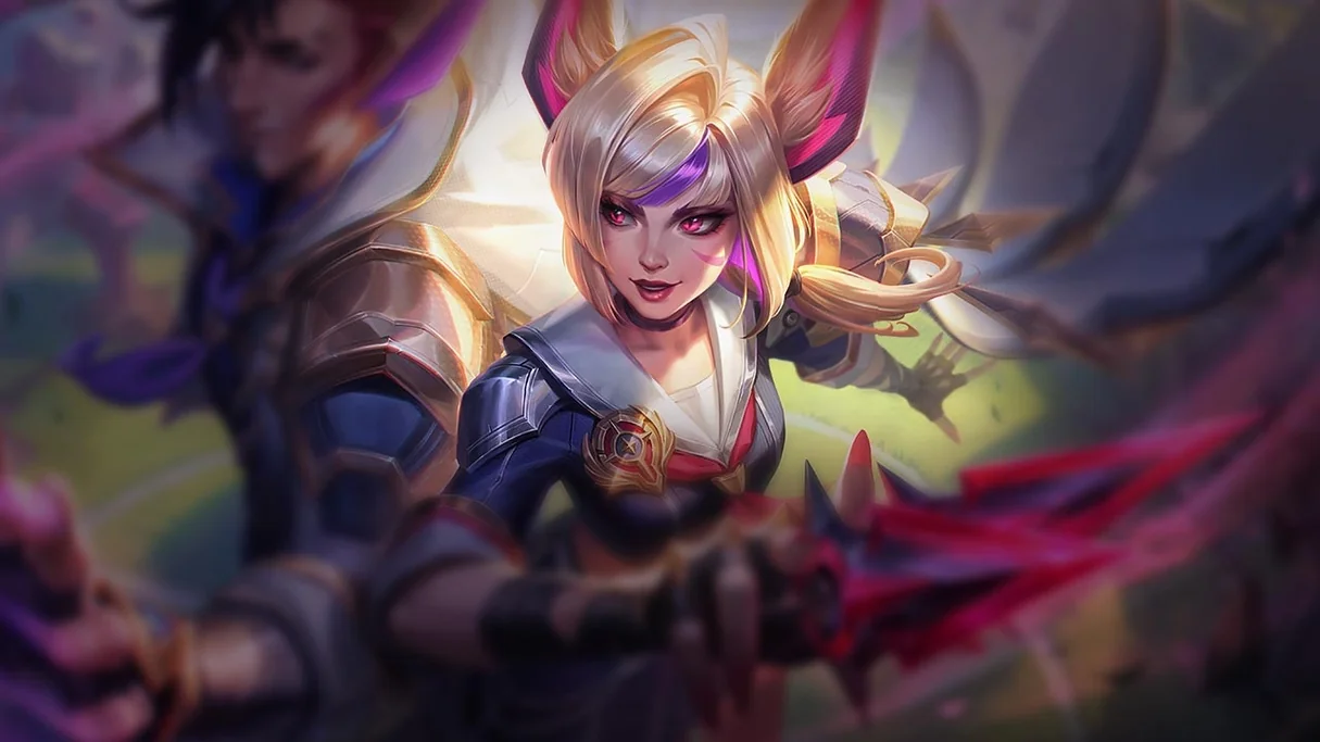 Battle Academia Xayah Centered Splash