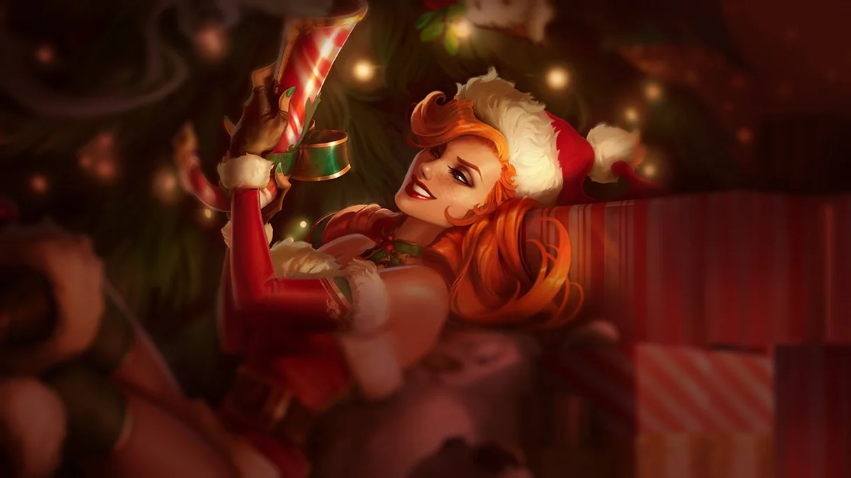 Candy Cane Miss Fortune Centered Splash