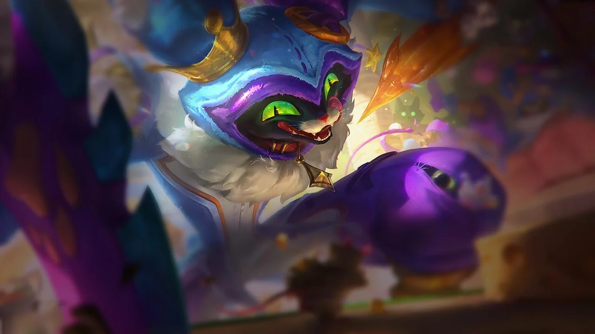 Cat-in-the-Box Shaco Centered Splash