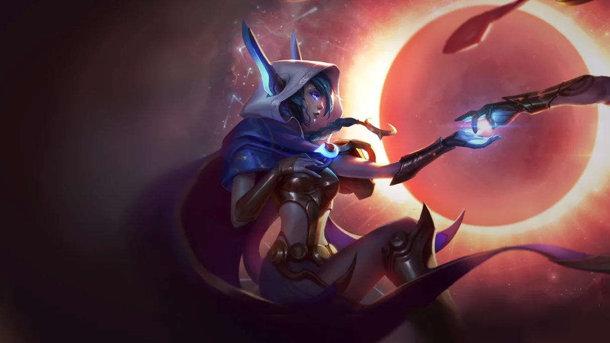 Cosmic Dusk Xayah Centered Splash