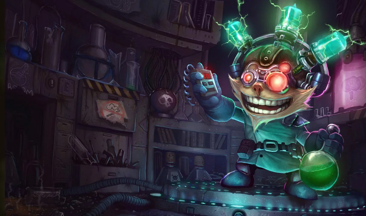 Mad Scientist Ziggs splash art