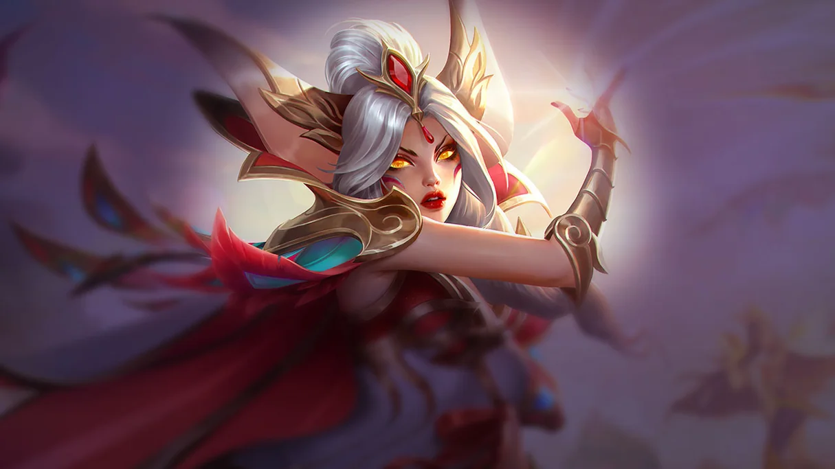 Prestige Brave Phoenix Xayah Centered Splash