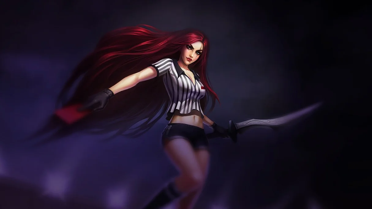 Red Card Katarina Centered Splash