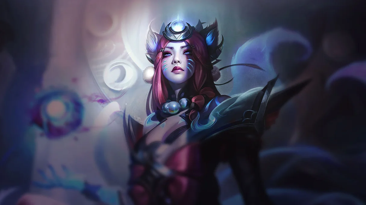 Snow Moon Ahri Centered Splash
