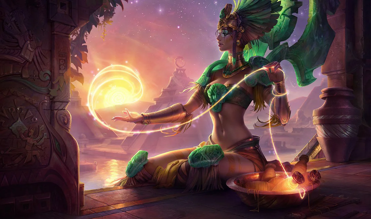 Sun Goddess Karma splash art